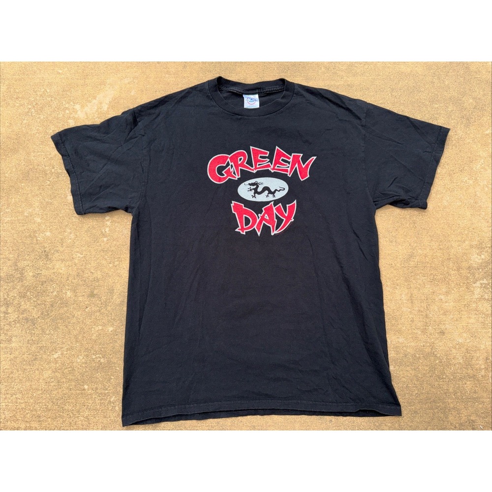 Vintage 2002 Green Day Pop Disaster Tour Punk Rock Band Tee Tour Dates Large